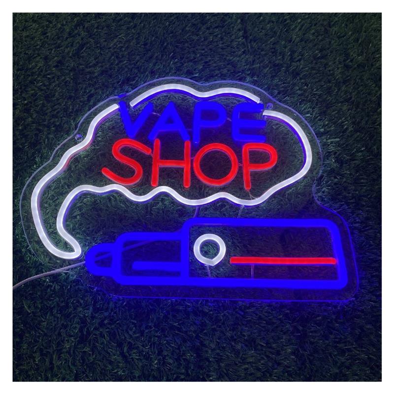 Vaping Shop - Letrero de Neón LED USB Regulable