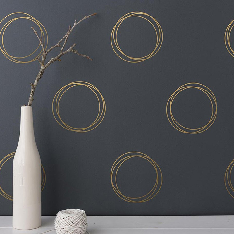 Vape Ring - Pegatina de pared circular de anillo